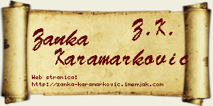 Žanka Karamarković vizit kartica